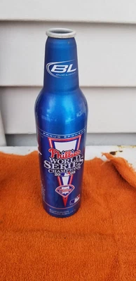 $1.50 • Buy Bud Light 2008 World Series Phillies Cheap Alumnum Beer Bottle Bottles Empty Gar