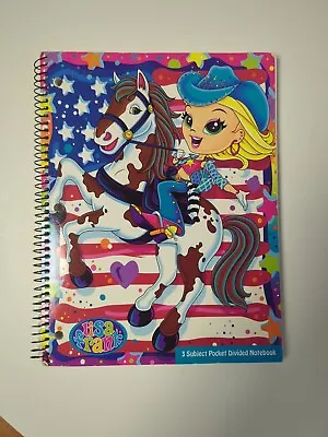 LISA FRANK American Cowgirl 2003 Vintage Spiral Notebook Pocket Divided Unused • $29.99