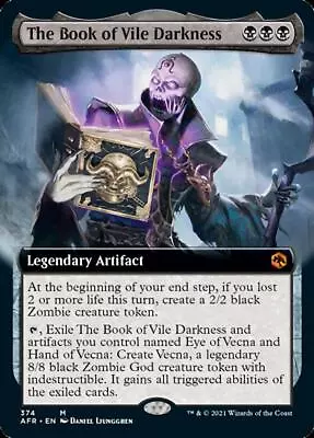 MTG - AFR - The Book Of Vile Darkness (Extended Art) Near Mint #374 • £1.19