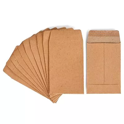 100 Pack Small Coin Envelopes 2.25 X 3.5 Brown Tiny Seed Envelopes Mini Part... • $12.76