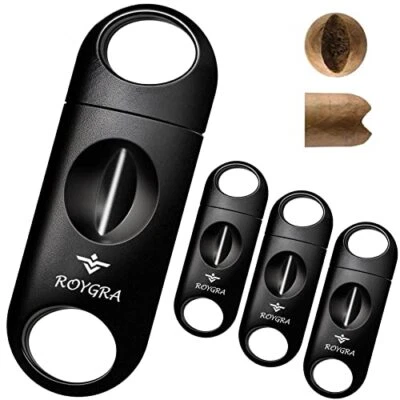 $11.96 • Buy Roygra V Cut Cigar Cutter Black 4 Pack Classic V Cut Design 0.7 Ounces Pcs New