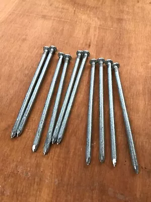 Galvanised Nails 6 Inch 150mm Long Round Head 10 Nails For £6.00 • £6