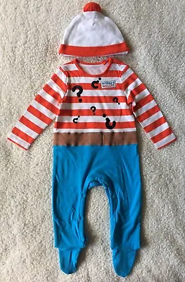 Baby Boys Where's Wally ? All In One Babygrow Outfit/Fancy Dress Costume 12-18m • £9.99