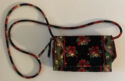 Vera Bradley Hens And Holly Christmas Crossbody Trifold Wallet/Purse Retired • $35.99