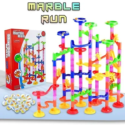 Kids Playset Marble Run Race DIY STEM Learning Construction Toy Building Game • £10.99