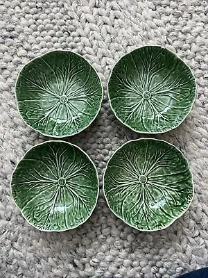 4 Bordallo Pinheiro San Raphael Portugal Green Cabbage Leaf Small Bowl 4.75” • $89