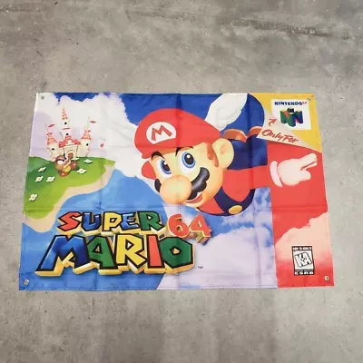 Super Mario 64 Wall Flag Banner Tapestry 2 X 3 Ft N64 • $9.99