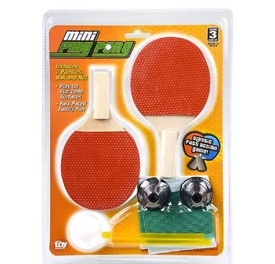 Mini 6.25  Ping Pong Set Table Top Tennis Game Rhode Island Novelty • $9.99