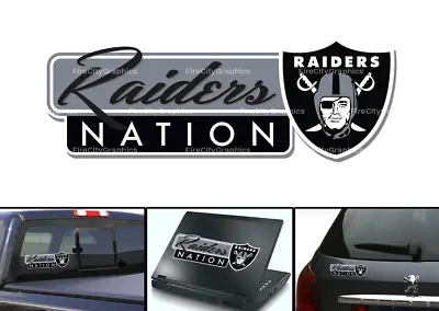 Raiders Nation Sticker Decal Bumper Car Truck Window Wall Laptop Phone Bumper • $3.50