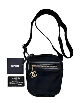 CHANEL Travel Line Crossbody Bag Women COCO CC Charm Genuine USED • $1381.35