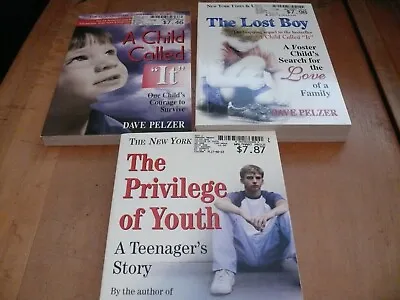 Dave Pelzer-Three Books- A Child Called It   The Lost Boy  And  The Priviledge • $14.99