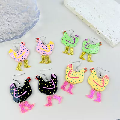 Farmyard Charm Cute Chicken Earrings Animal Lover Whimsical Fashionistas Jewelry • $2.98