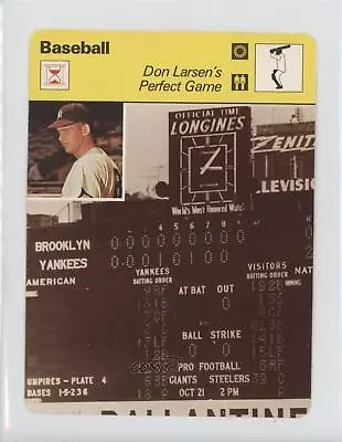 1977-79 Sportscasters Series 62 Lausanne Don Larsen #62-04 • $22.10