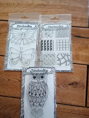 Zendoodles Clear Stamps Bundle X3 - By Lindsay Mason - New  • £10