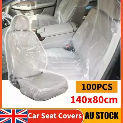 100pcs Disposable Plastic Car Vehicle Seat Covers Protectors Mechanic Valet Roll • $30.98
