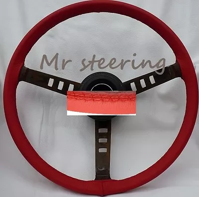 Fits  Mg Tf Midget 53-55 Best Real Red Italian Leather Steering Wheel Cover  New • $34.60