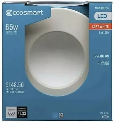 EcoSmart 65W Equiv Soft White 2700K Dimmable LED Indirect Downlight Bulb • $9.74