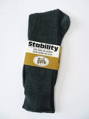 Vintage Men’s Stability Brand Wool Nylon Socks New Dark Green Size 8 • $12.63