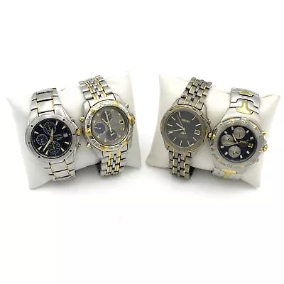 Seiko Stainless Steel Titanium Chronograph Quartz Wristwatches Lot Of 4 #WB726-4 • $10.50