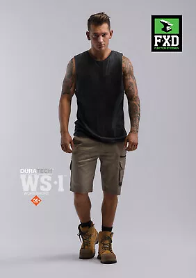 FXD WS-1 Utility Work Shorts Cotton Canvas Stretch Work Short Workwear CLEARANCE • $69.95