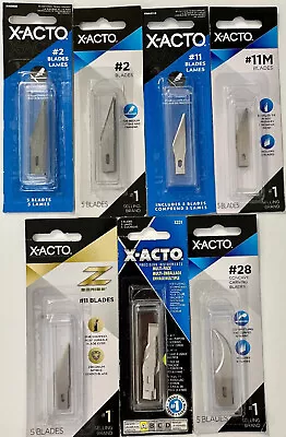 X-ACTO Replacement Knife Blades #2 #11 #11M #28 Z-Series 5 Pack ~ YOU CHOOSE! • $7.95