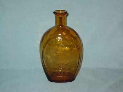 Vintage Amber American Eagle Embossed Glass Bottle EMPTY • $8.99