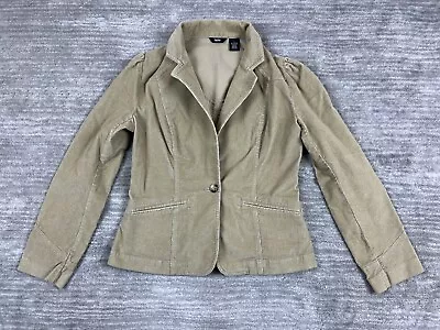 Mossimo Jacket Womens Small Brown Corduroy One-Button Longsleeve • $14.99