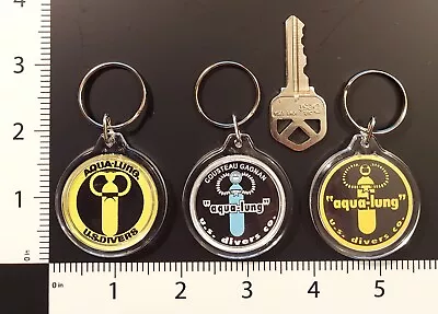 U.S. Divers Co. Aqualung Keychain 3-pack 1.5'' Double Sided Aqua-Lung Scuba Dive • $14.99