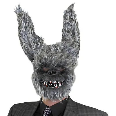 Grey Rabbit Mask Scary Halloween Horror Fancy Dress Costume Evil Bunny Rabbit • £3.99