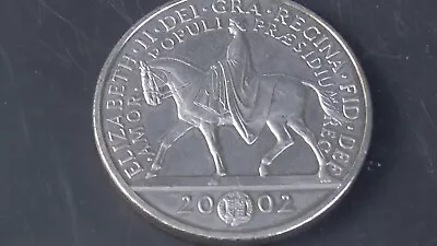 2002 Five Pound Coin 50 Year Reign Profile Qe2seated On Horse Legal Tender • £6