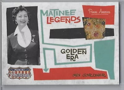 2011 Panini Americana Worn Relic Matinee Legends 6 Ava Gardner 6/49 SSP GPC • $19.99