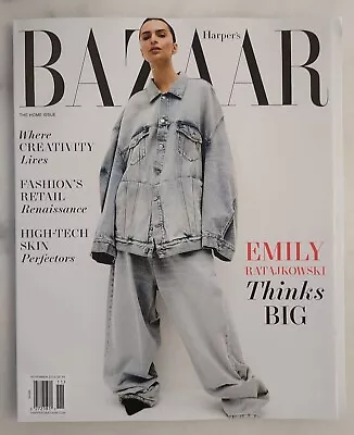 Harper's Bazaar Magazine November 2022 Emily Ratajkowski Thinks BIG Home Issue • $13.90