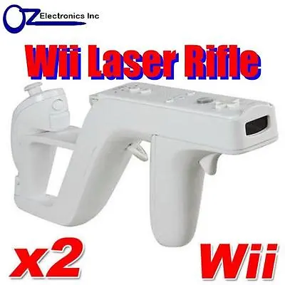 2x White Zapper Gun Rifle For Nintendo Wii Remote Controller Call Of Duty • $15.50