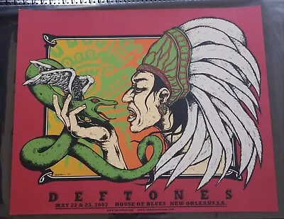$205 • Buy Jermaine Rogers Deftones Concert Poster New Orleans May 2007 A/p