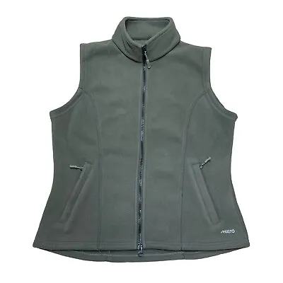Musto Gilet 12 Fleece Microfleece Sage Green Bodywarmer Vest  Zip Up Country • £20