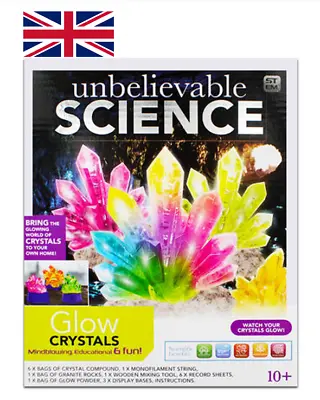 £12.49 • Buy Unbelievable Science Kit: Glow Crystals, Children New Fun Educational Toys Games