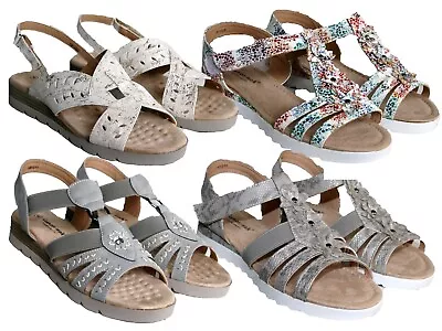 Ladies Low Wedge Cushion Walk Comfort Sandals 4 Options Sizes UK 3 X 8's • £9.99