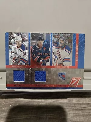 2010 Mozaics Double Materials Henrik Lundqvist Mats Zuccarello Rookie Rangers • $2