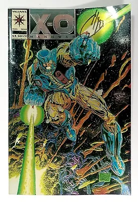 X-O Manowar #0 Chromium CVR Signed By Joe Quesada W/ COA  (1993) Valiant Comics • $27.95