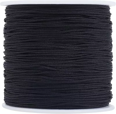 PH PandaHall 100 Yards 0.8mm Nylon Beading String Wind Chime Cord Nylon Black • $12.17