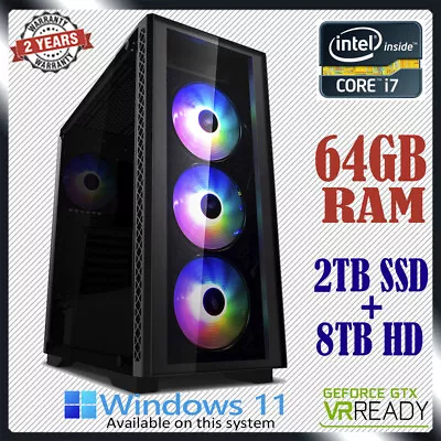 $6249 • Buy Intel 13th Gen Core I7 13700K RTX 4090 64GB 2TB SSD Gaming Desktop Computer PC
