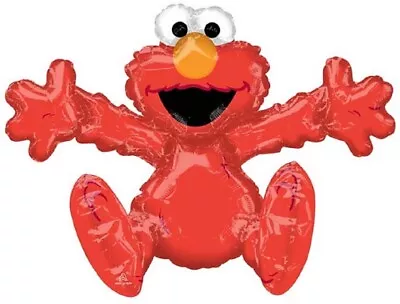 XL 26  Sitting Elmo Air Filled Mylar Balloon Sesame Street Party Decoration • $7.99