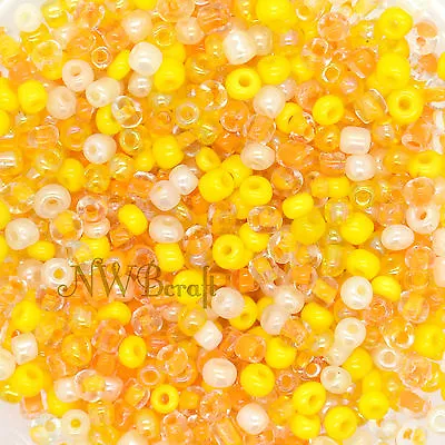 50g Glass Seed Beads 9 Mixed Colour Shades & Types 2mm 3mm Or 4mm UK Stock • £2.89