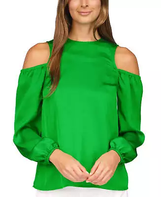 MICHAEL MICHAEL KORS Satin Cold-Shoulder Top 4C 824 • $17.96