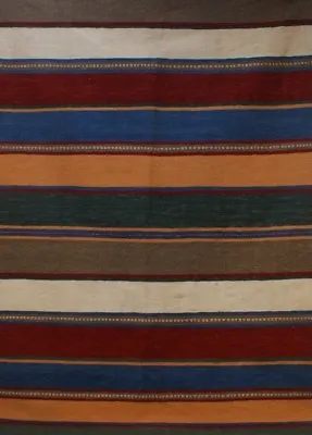 Handwoven Ghashgai Kilim Carpet Handmade Wool Various US Size • $324.56