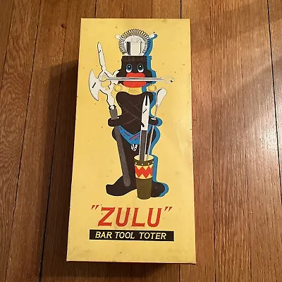 Zulu Bar Tool Toter Tote Vintage With Accessories Cocktail Tiki • $79.99