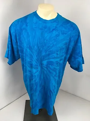 VTG 90s Puffy Paint Tie Dye Blue Jeanswear T-shirt XL HYPERCOLOR Inactive • $45