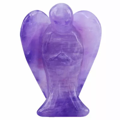 Healing Crystal Carved Pocket Stone Guardian Peace Angel Figurines Reiki • $8.99