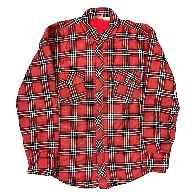 Vintage Bell Shirt LTD Flannel Shirt Lumberjack Quilted Lined Red Mens Large • £29.99