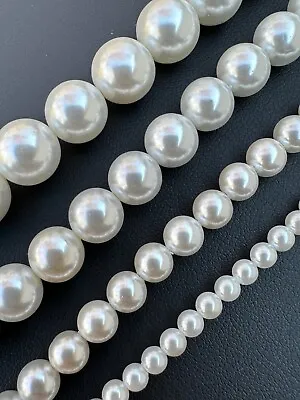 Cultured Pearl Necklace W. Real 925 Silver Clasp For Men Women 4-10mm All Length • $42.25